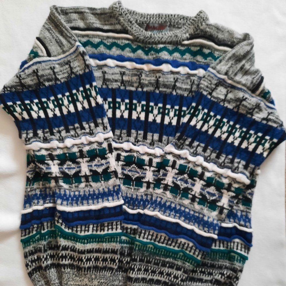 Men's print ski sweater